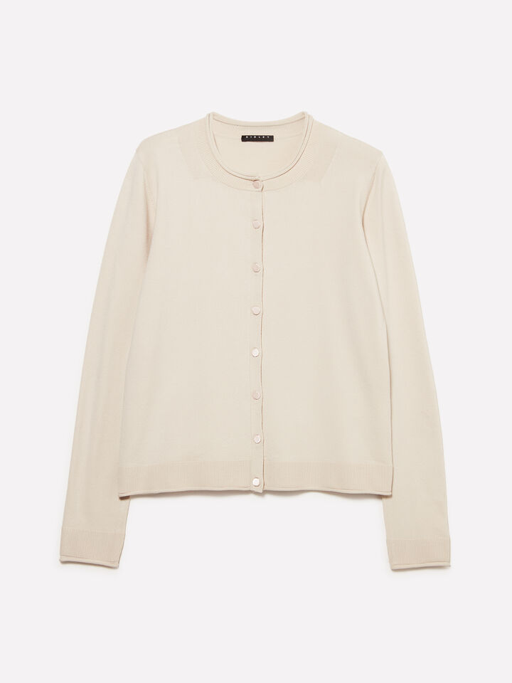 Beige regular fit cardigan - women's cardigans - Beige | Sisley image number 5